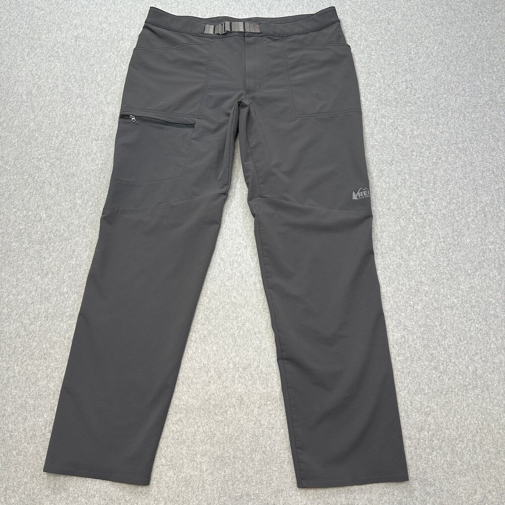 REI Co-op Pants Mens 40x34 Activator V2 Soft Shell Semi-Fitted Dark Gray Stretch